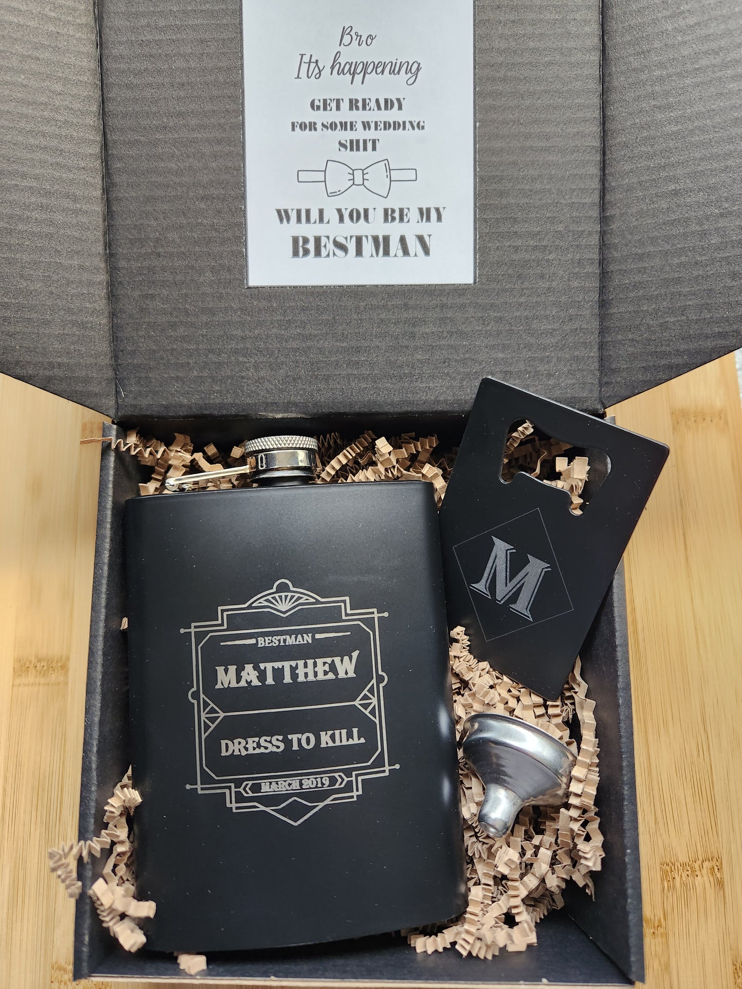 Flask Groomsmen Gift Box