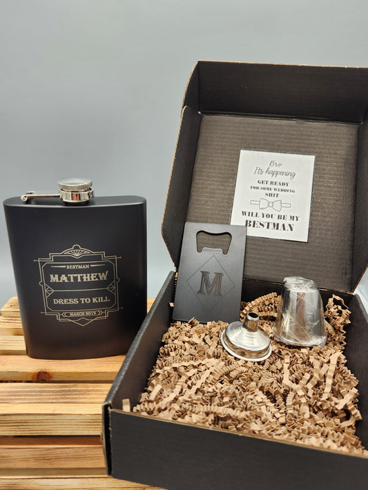 Flask Groomsmen Gift Box